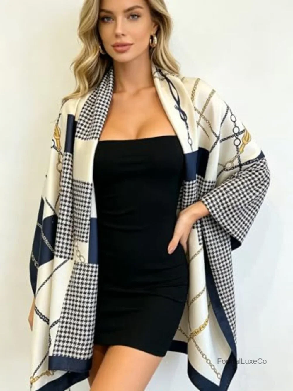 Large Lightweight Fashion Silk Scarf Shawl Wrap
